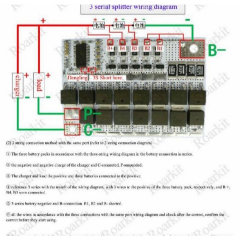 BMS 3S 4S 5S 12v 100A Lithium ion 3.7V 18650 baterai Li-ion balance battery B102