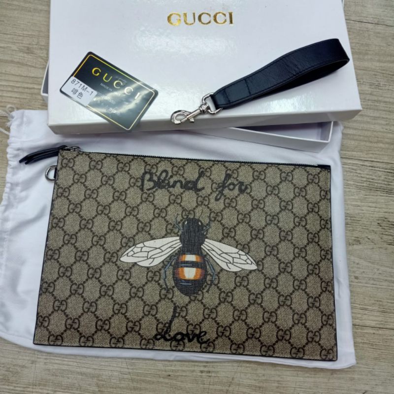 Clutch Gucci Bee Handbag Tas Tangan Mirror Quality