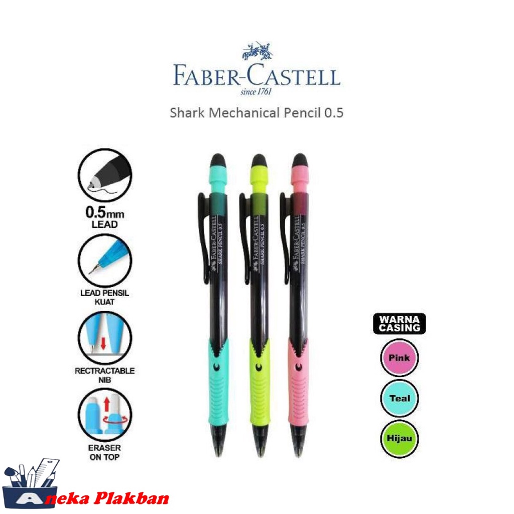 

[PCS] FABER CASTELL SHARK MECHANICAL PENCIL PENSIL MEKANIK