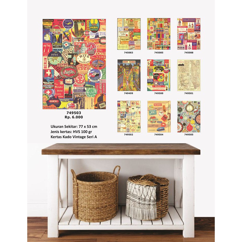 

Kertas Kado Besar Vintage Hotel_Series