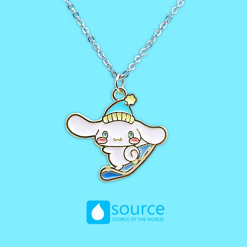 Kalung Rantai Bahan Stainless Steel Alloy Dengan Liontin Kartun Kelinci Bebek Kuning Kecil Untuk Wanita