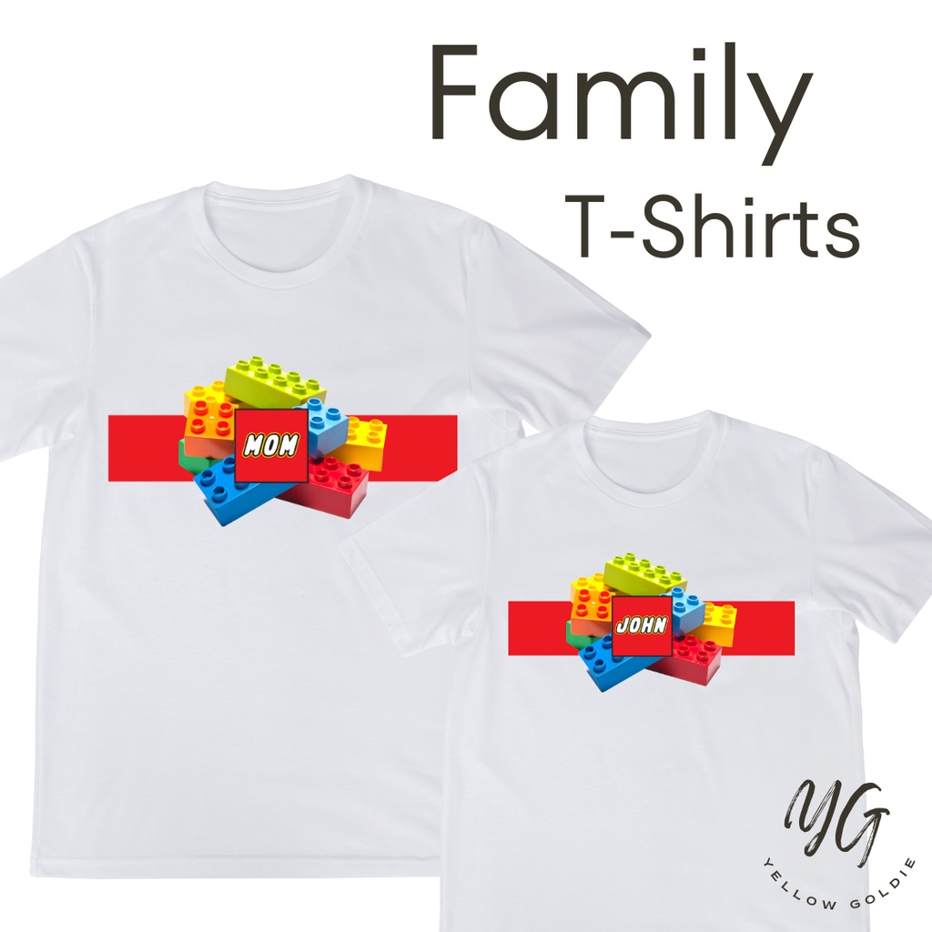 Custom Kaos Keluarga Ulang Tahun Family Tshirt couple LEGO