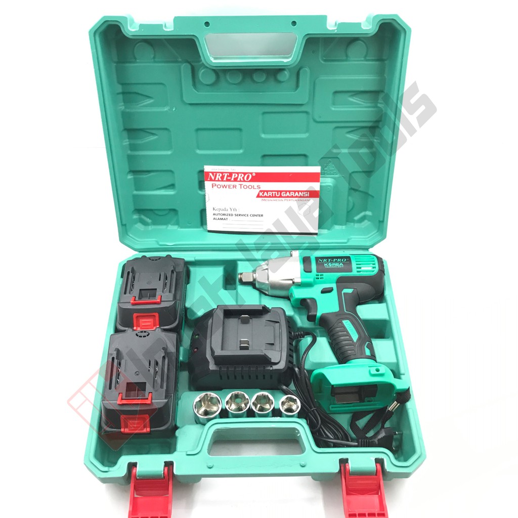 NRT-PRO TX-30DC Cordless Impact Wrench Baterai Charger Mesin Buka Baut