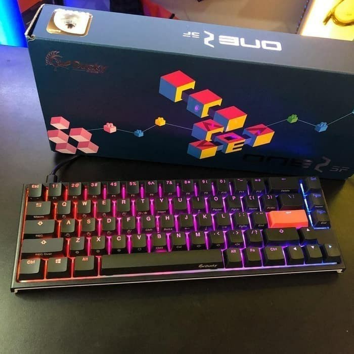 Ducky One 2 Sf Small Factor Mechanical Keyboard Red Blue Brown Shopee Indonesia