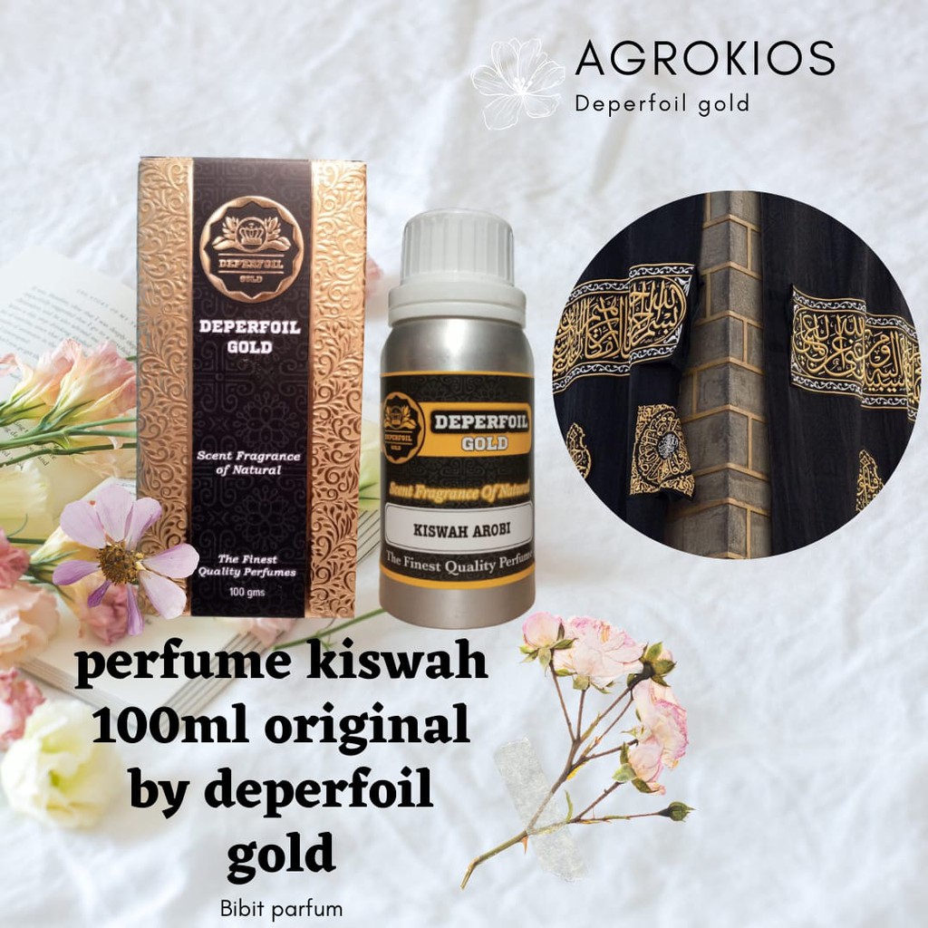 bibit minyak wangi kiswah arobi 100 ml kemasan segel by deperfoil gold original