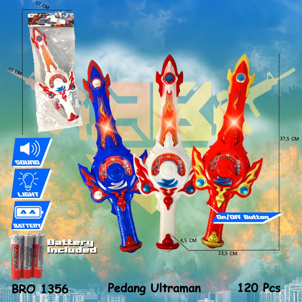 MURAH ​P123 BRO1354 BRO1356 BRO1357 BRO1355 Pedang Sword Ultraman Ultramen Mainan Anak Laki Laki Besar Jumbo