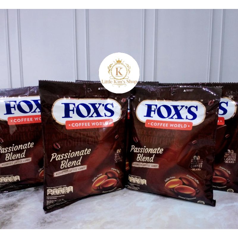 Fox's Coffee World Passionate Blend Assorted Coffee Candy 90 Gram / Permen Kopi 3 Rasa / Little Kim'