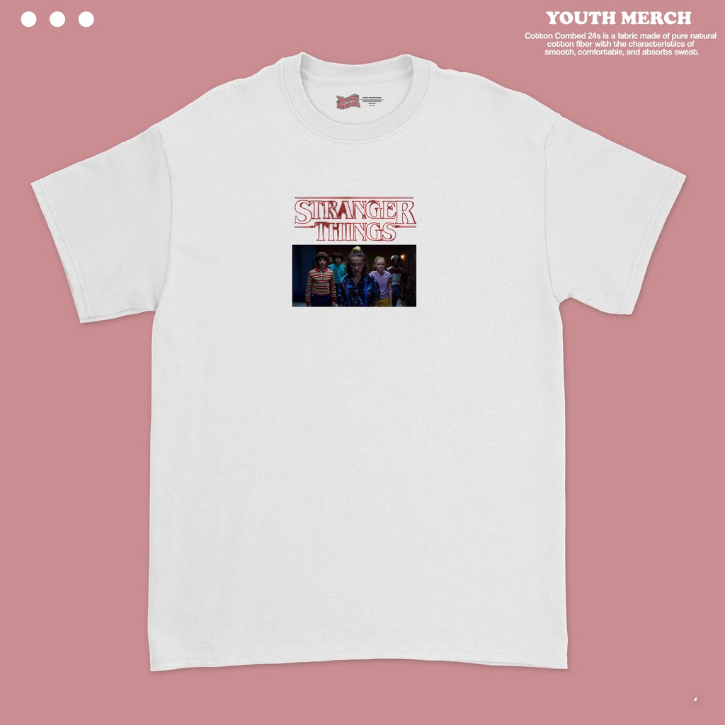 Kaos Movie Stranger Things - Movie Merch | Unisex | Baju Stranger Things | Stranger Things Tees