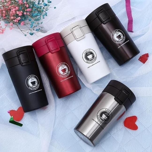 Laris ! BOTOL TERMOS UNIK BENTUK KOPI / BOTTLE TUMBLR TUMBLER HOT &amp; COOL 380 ML