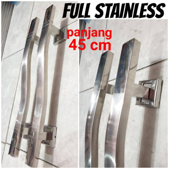 Handle pintu stainless 45cm maroon / coklat / full stainless