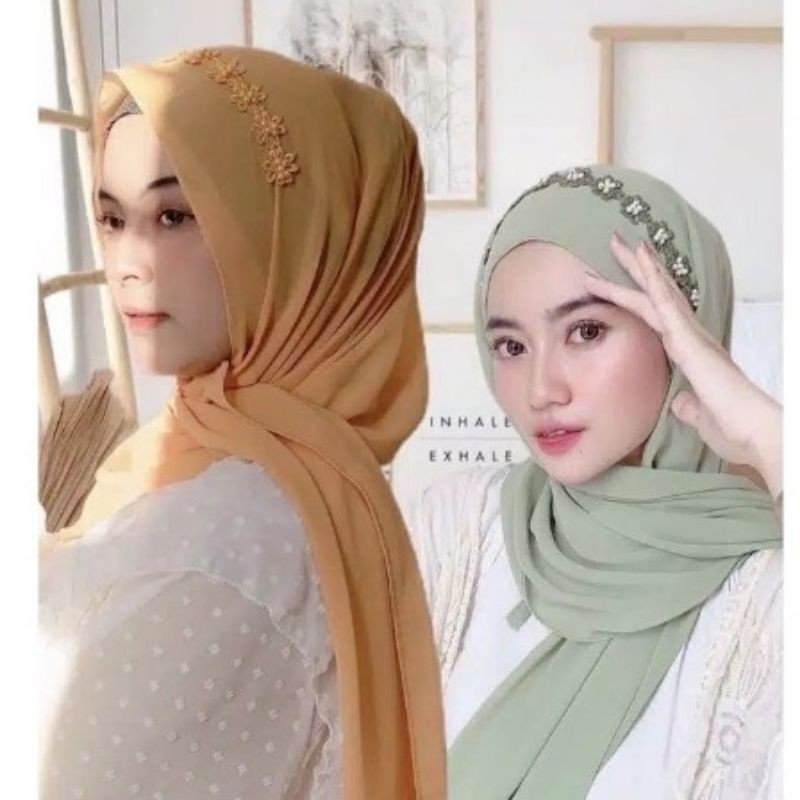 PASHMINA TALI TERBARU/ HIJAB PASHMINA PAYET BUNGA