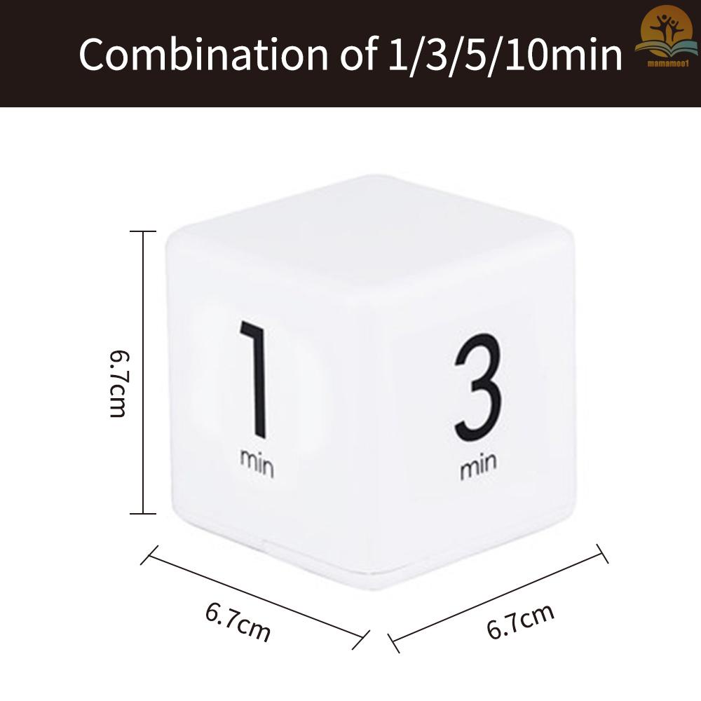 Portable Cube Timer Digital Kitchen Timer Countdown Alarm 1-3-5-10 Minutes Flip Timing with Digital Display Time Management for Study Sports Cooking Gaming Office