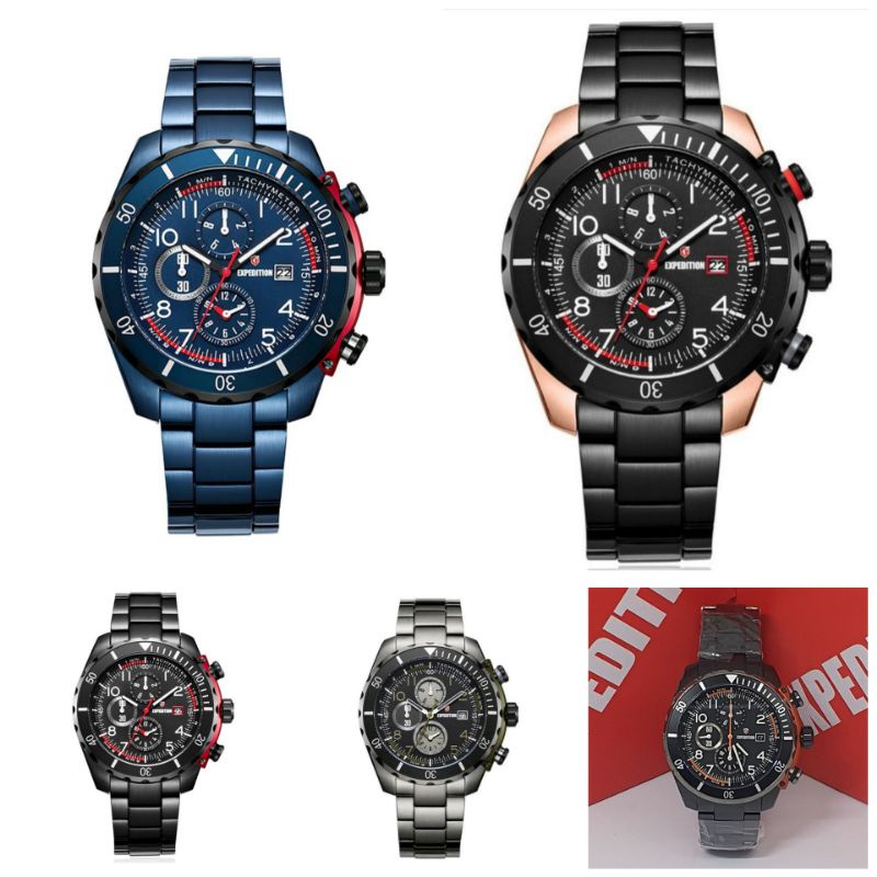 Jam Tangan  pria Expedition E6795 Rantai Original