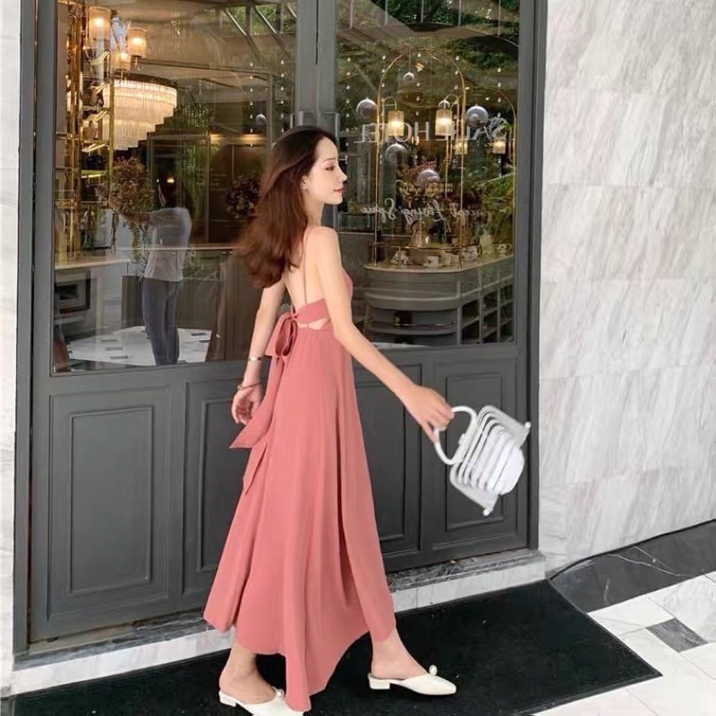 H7 D5/258 Korean backless dress / dress pantai / long dress / maxi dress