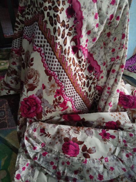 Terlaris Grosir Gorden Smokering Homemade Motif Brown Flower Ukuran 120x220
