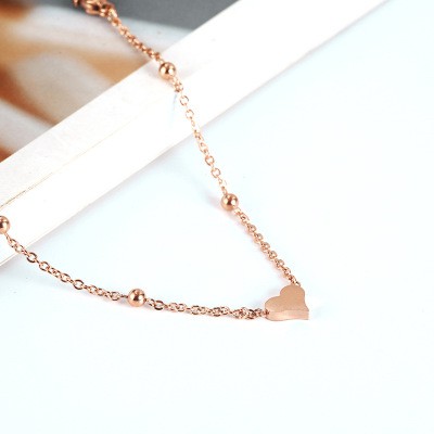 Gelang Korea Titanium Fashion Love Forever Putih Silver Rose Gold - BB479