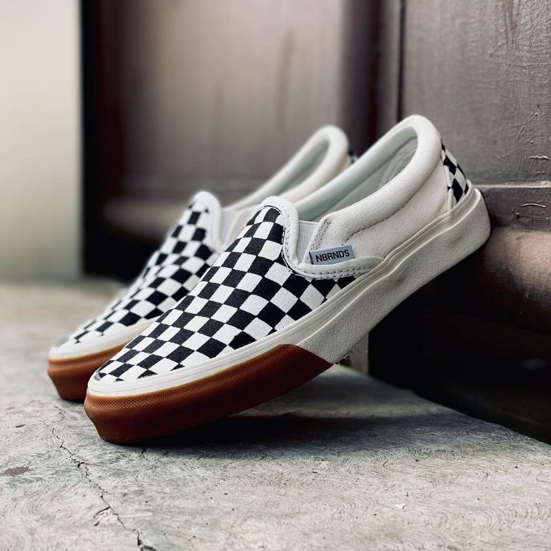 Sepatu Sneakers NOBRANDS SELOP CATUR SLIP ON CHECKERBOARD ORIGINAL