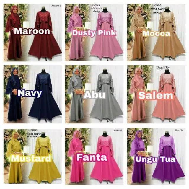 Olivia Syari | Gaun Pesta | Baju Kondangan | Baju Gamis | Gamis Syari | Pakaian Muslim | Baju Muslim