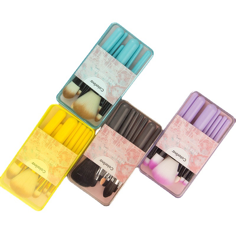Mysterygirl - [Grosir] Kuas Makeup Colorina Brushset brush on koas Makeup Set Make Up Brush 7 IN 1 Box Kuas Set Import