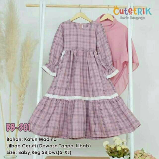 Gamis anak cutetrik BB-301 size 8