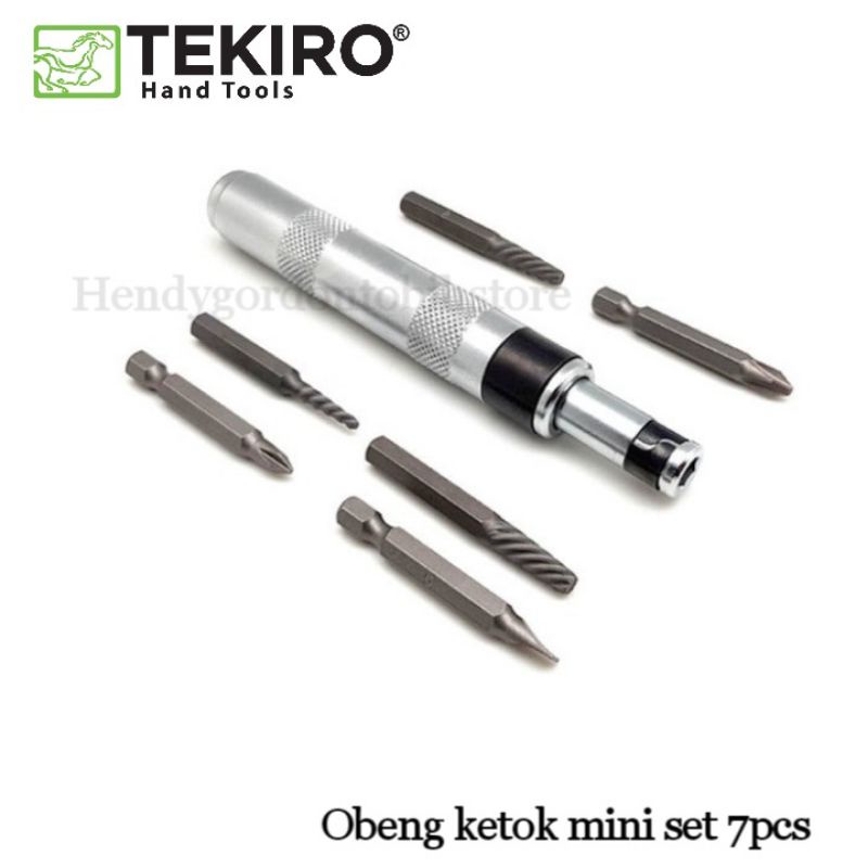 Tekiro obeng ketok 7pcs mini /Obeng ketok set /Obeng ketok kecil /Obeng getok mini kecil set 7pcs