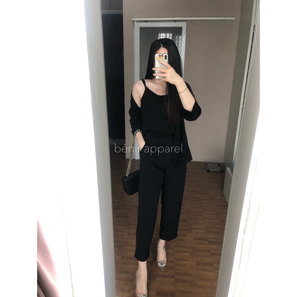 Novela set pants benir apparel-black