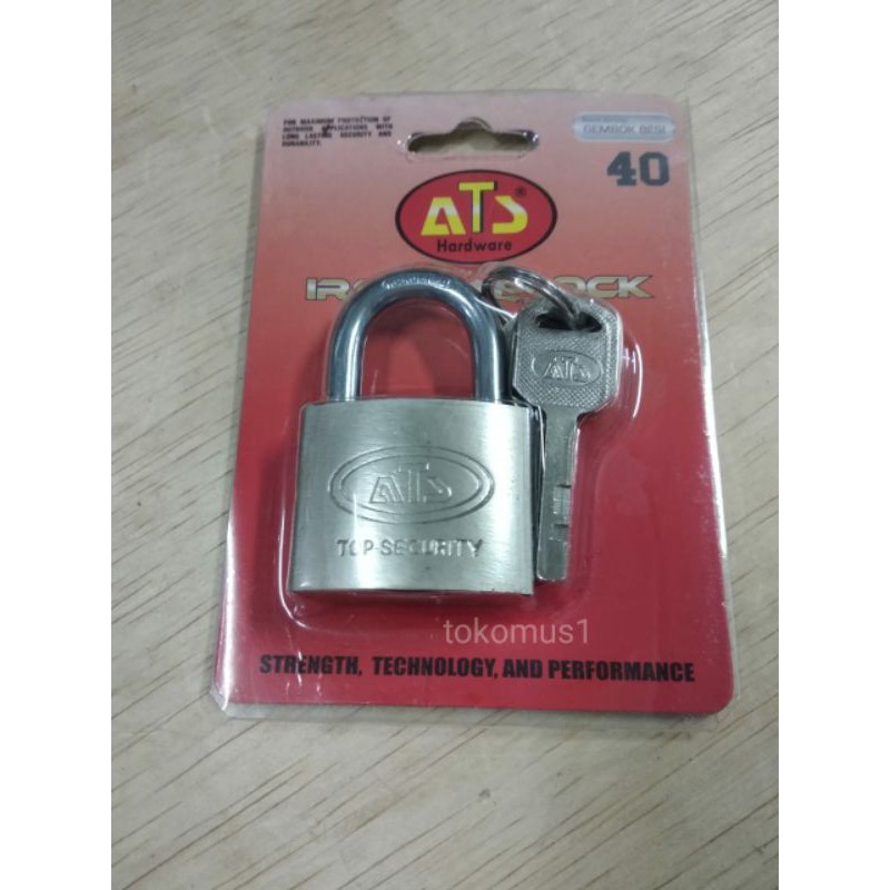 KUNCI GEMBOK PADLOCK 40 MM LEHER PENDEK / PANJANG ATS MURAH