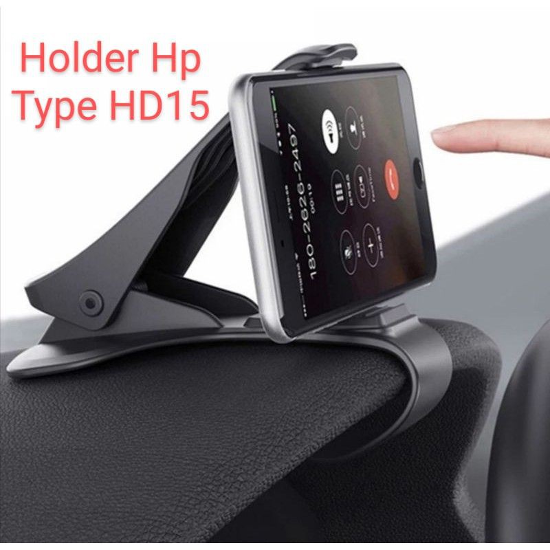 Jepit Car Phone Holder putar 360 Mobil Dashboard depan Hp Handphone GPS Maps petunjuk Jalan meja kantor stan Standing HD15 HD22
