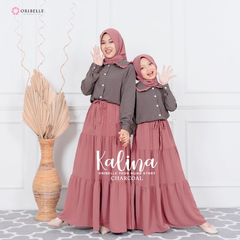 SETELAN ROK &amp; BLUS SET HIJAB KALINA  BY ORIBELLE