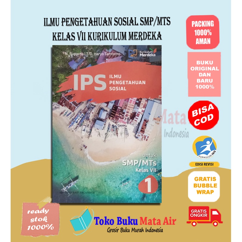 BEST SELLER ORIGINAL IPS SMP/MTS KELAS 7 8 9 KURIKULUM MERDEKA - SUPARNO ERLANGGA