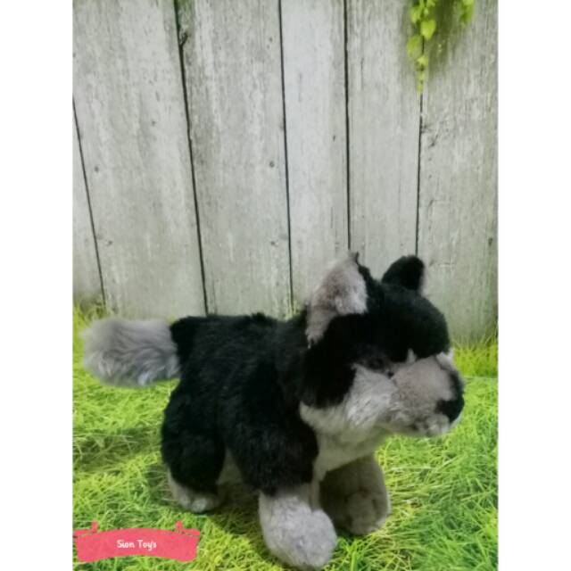 Boneka Anjing Siberian Husky Hitam (Black Husky)
