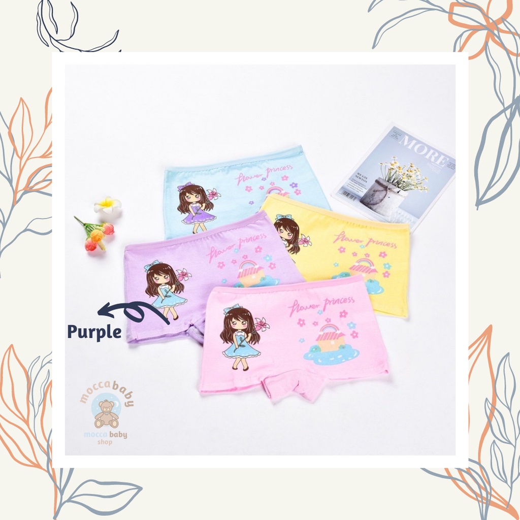 MBSS - XING DAILY CD FLOWER PRINCESS BXR celana dalam anak perempuan bahan katun halus 2-12 Tahun