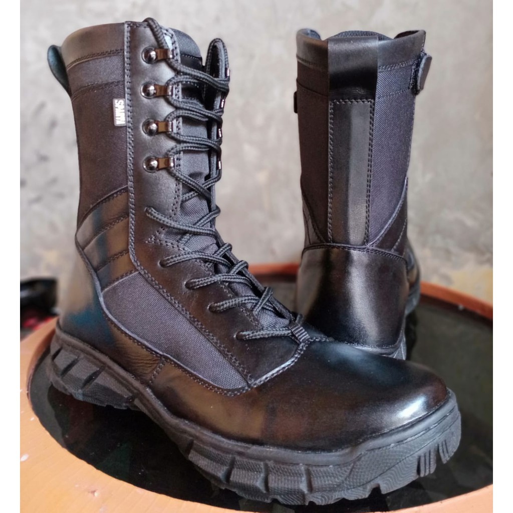 SEPATU PDL MODEL JATAH POLRI ASLI KULIT SEPATU PDL TNI POLRI SECURITY SATPAM SEPATU BOOTS PRIA KULIT