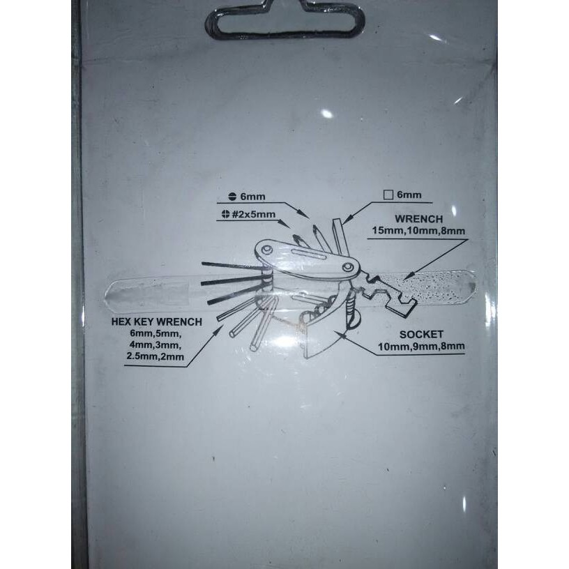 Bike Repair Tools, Kunci Saku Serba Guna 15 in 1