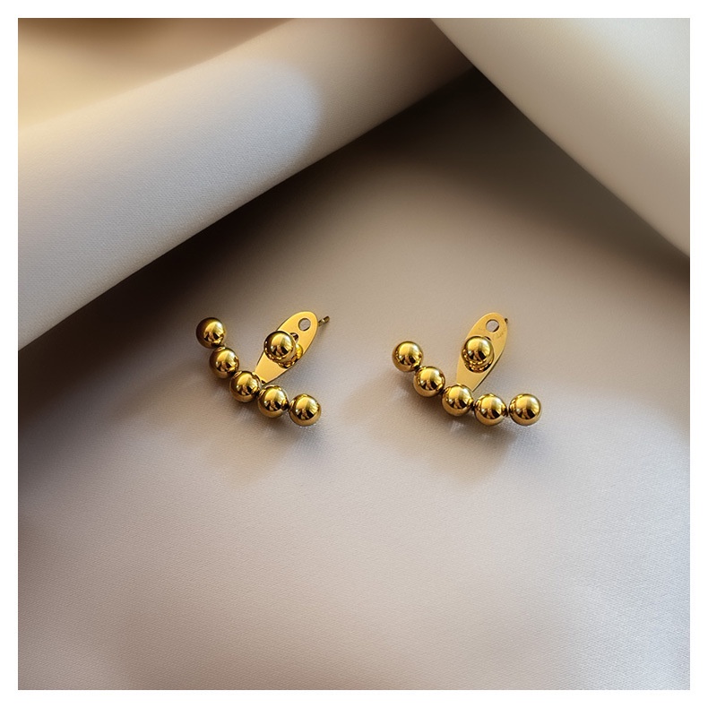 Anting Manik-Manik Bulat adjustable Bahan titanium steel