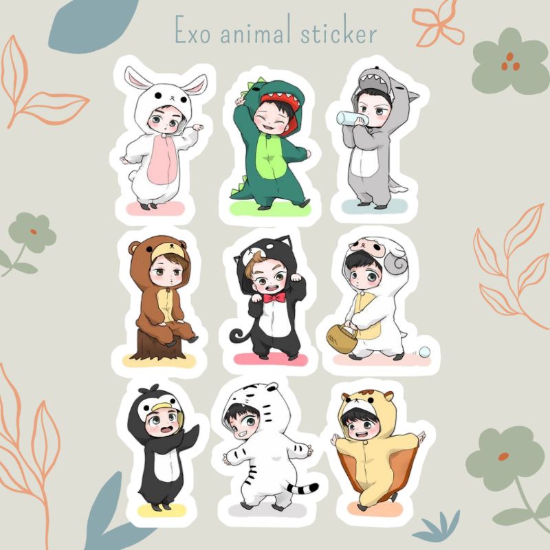 Animal Sticker(exo) | Sticker Kpop non-official