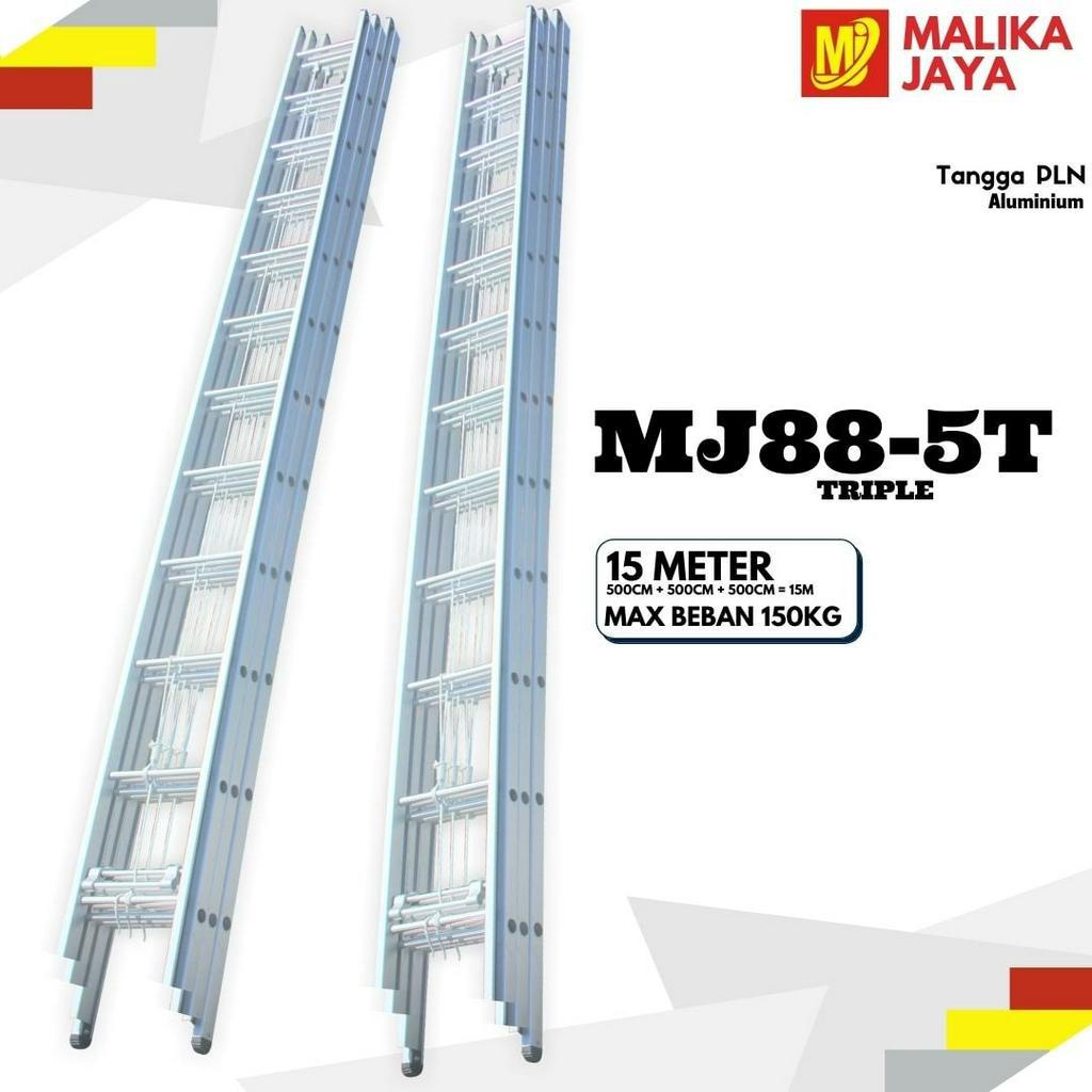 Tangga PLN Alumunium MJ88 Triple 12 Meter-18 Meter Ketebalan 3mm