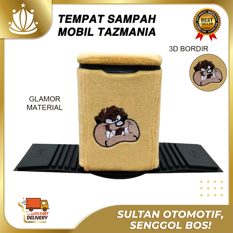 Tempat Sampah Mobil TAZMANIA - Tempat Sampah Mobil Karakter TAZZMANIA