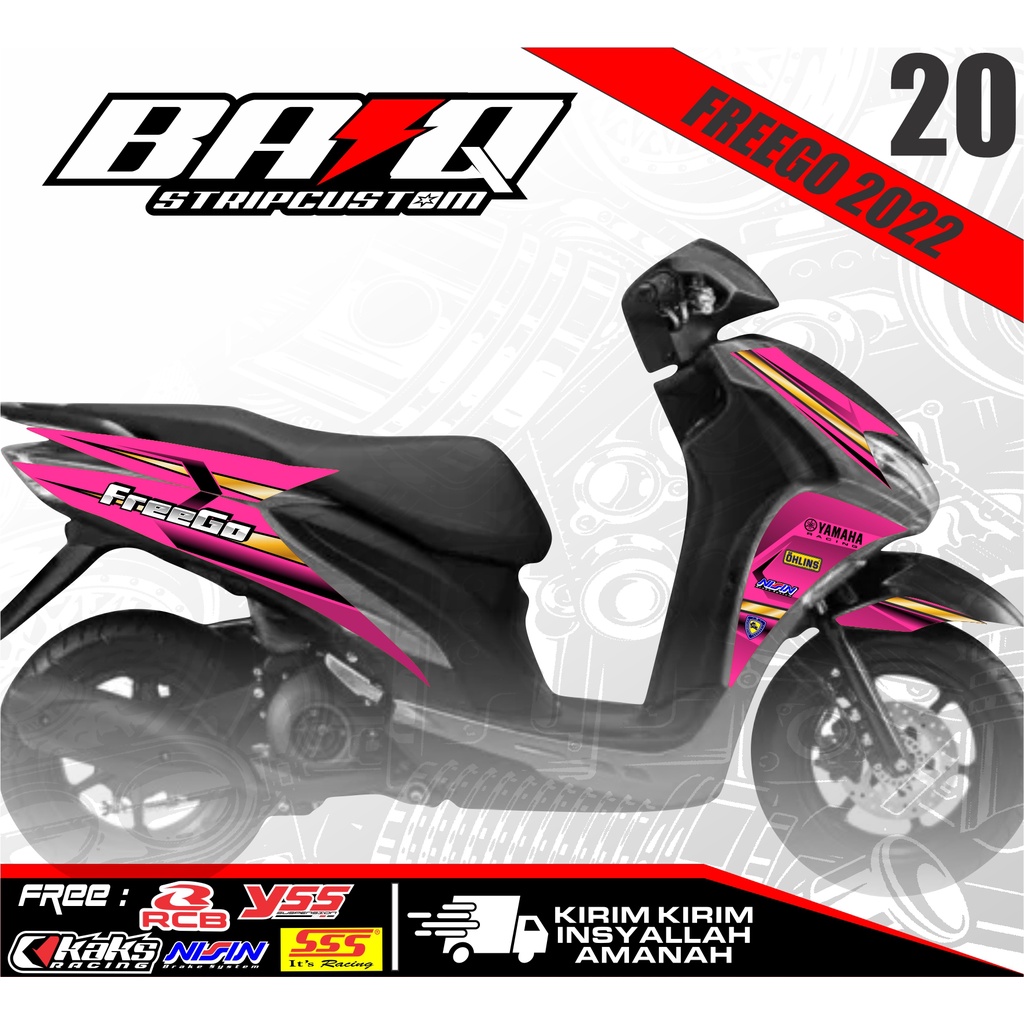 Sticker Striping Variasi yamaha Freego - Desain racing team 20