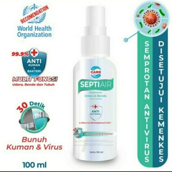 Desinfektan Spray Care Plus Septi Air Desinfectant Spray Isi 100ML Original 100%