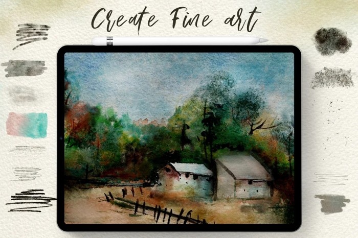 75 Procreate Watercolor Brush Bundle