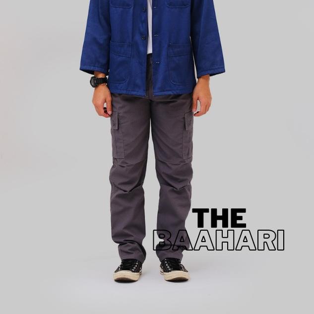 Kuy Order Cargo Pants - Celana Cargo Panjang Pria Celana Jumbo Bigsize Bahan Ripstop Warna Hijau Arm