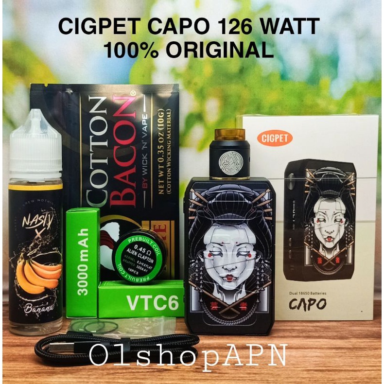 COD New elektronik orginal khebool shmoke ashap vhirall othentheek awto manwal NEW PROMO ELEKTRONIK C A P O 126W 100% Original fullset TANK R T Aberkualitas ORIGINAL