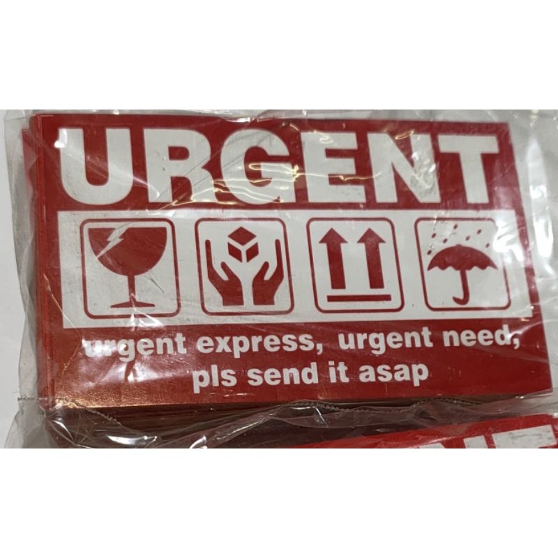 

Kertas Stiker Urgent Fragile 5 cm x 8 cm