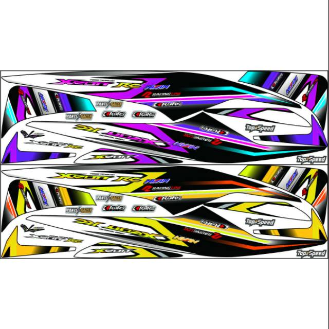 Striping stiker variasi lis bodi Xeon rc xeon lama 'satu' TE2618