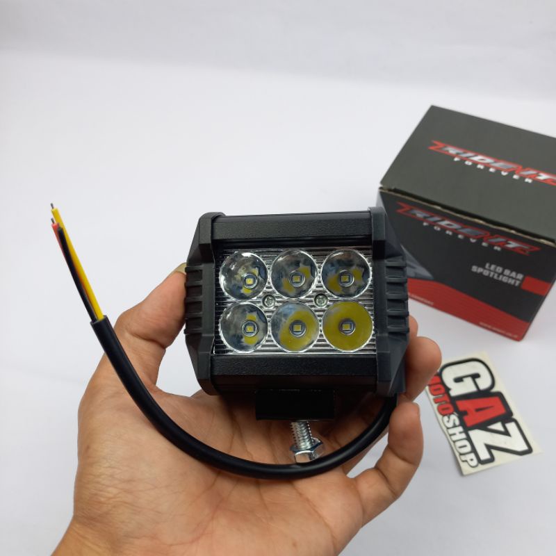 Lampu Tembak Sorot LED CAREE 6 titik mata 12V Kotak RI Flash Universal Mobil Motor Trail KlX CRF