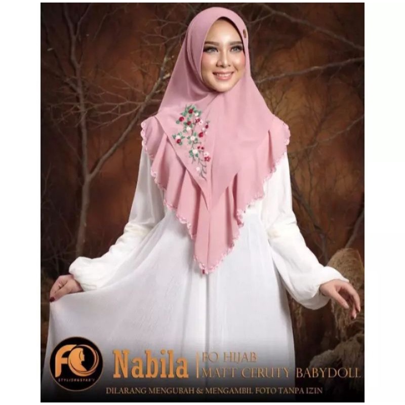 HIJAB CERUTY SYAR'I 2 LAYER ORI BY FARIDA ORI FO HIJAB