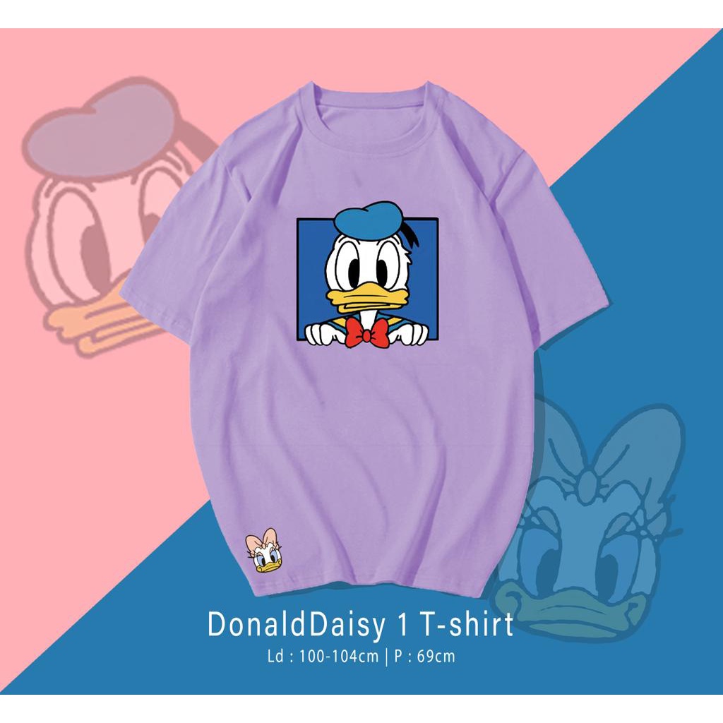 T SHIRT KAOS LUCU DONALD DAISY / KAOS PRIA WANITA / KAOS LENGAN PENDEK / KAOS UK M-XL / KAOS SANTAI