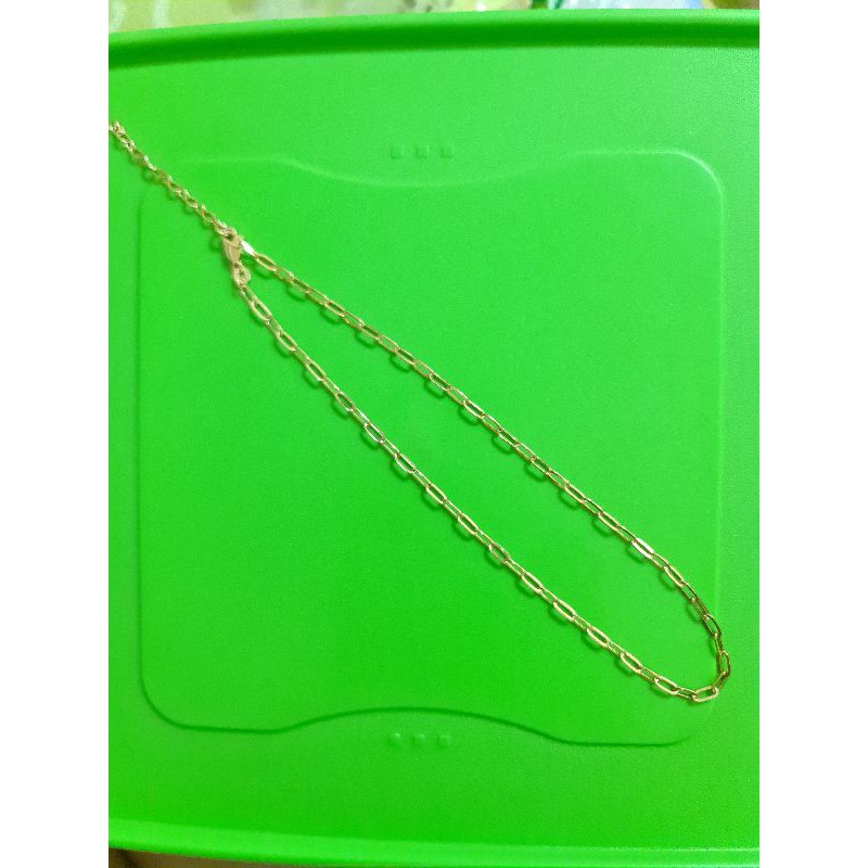 Kalung polos catena paperclip (bisa buat alpha lux) HWT kadar 8K