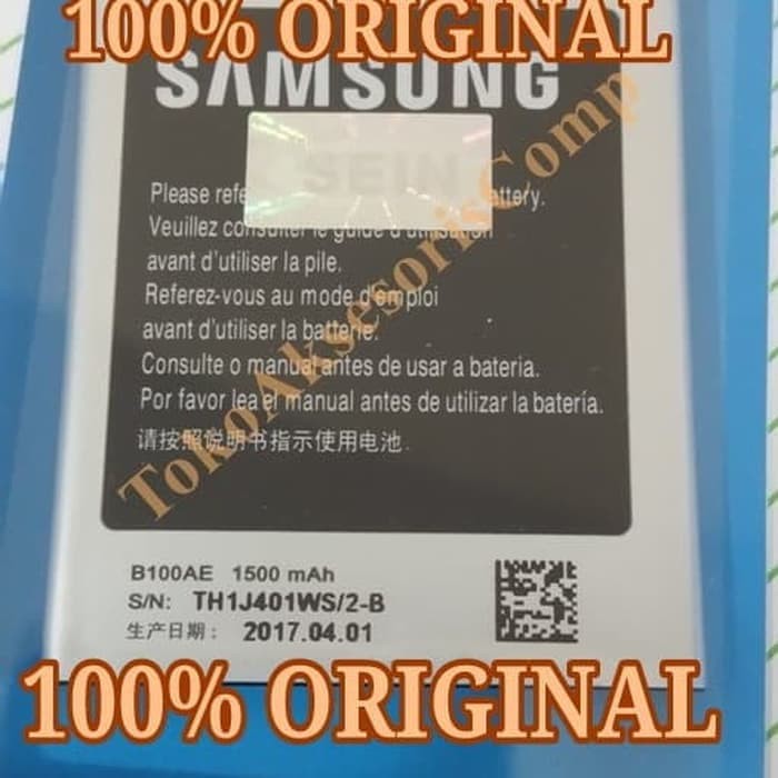 Original 100% Baterai Batre Batere Battery Samsung Galaxy Ace 3 Ace3 V